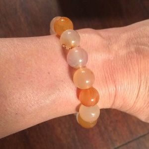 Glass bead bracelet
